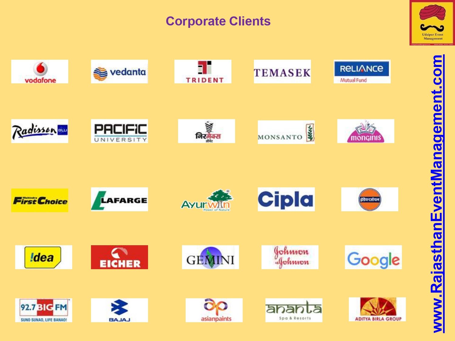 Corporate Event Clients — Rajasthan Event Management